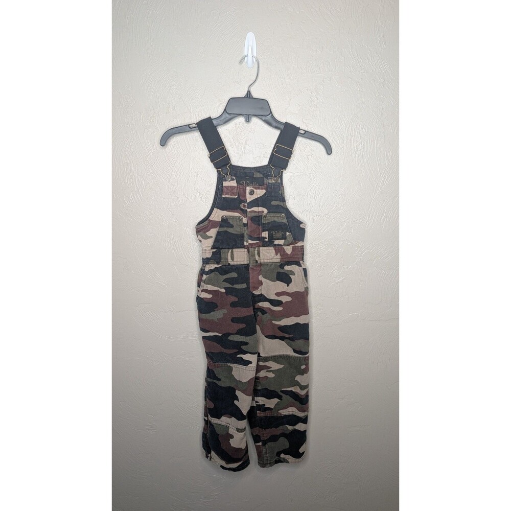 Walls Blizzard Pruf Youth Small Camo Insulated Hunting Bib Overalls Full Zip Leg